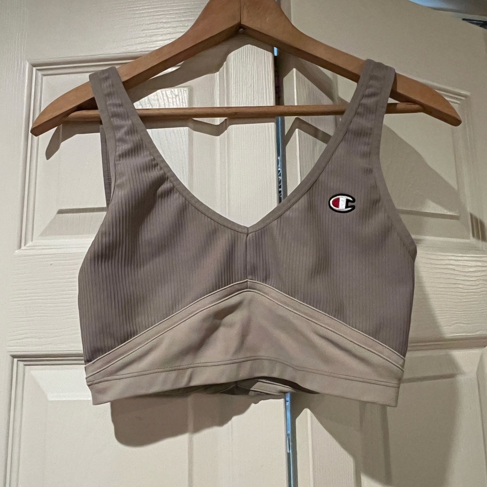 Champion Women's Ribbed Sports Bra - Brown